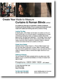 Curtains-On-Line Promotional Leaflet Spread 1