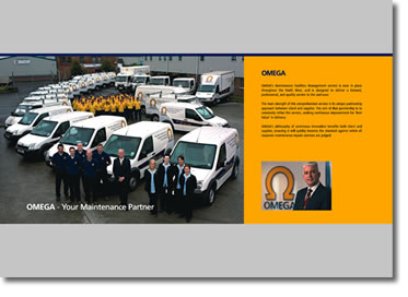 Omega Brochure Design Spread