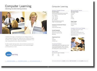Zenith Learning Brochure Design Spread